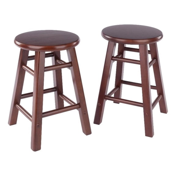 Element 2-Pc Dining Stool Set Walnut