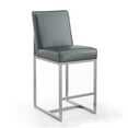 thumbnail image 1 of Element 37.2 in. Graphite and Polished Chrome Stainless Steel Counter Height Bar Stool, 1 of 5