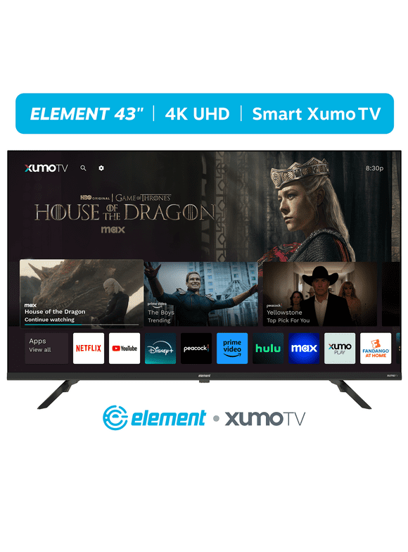 Element 43" Class 4K UHD (2160p) LED XUMO Smart Television HDR (E550AE43C-G)