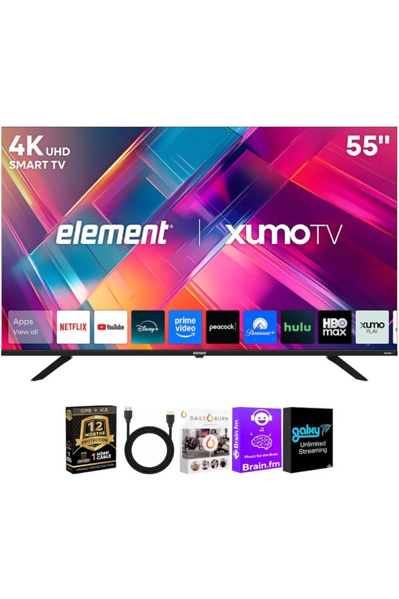 55" Revolution Series 4K UHD HDR LED Smart Xumo TV WiFi Streaming Bundle with HDMI Cable and 12 Month CPS Protection Plan