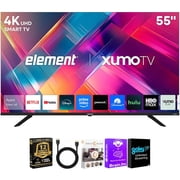 Element 55 Revolution Series 4K UHD HDR LED Smart Xumo TV WiFi Streaming Bundle with HDMI Cable and 12 Month CPS Protection Plan