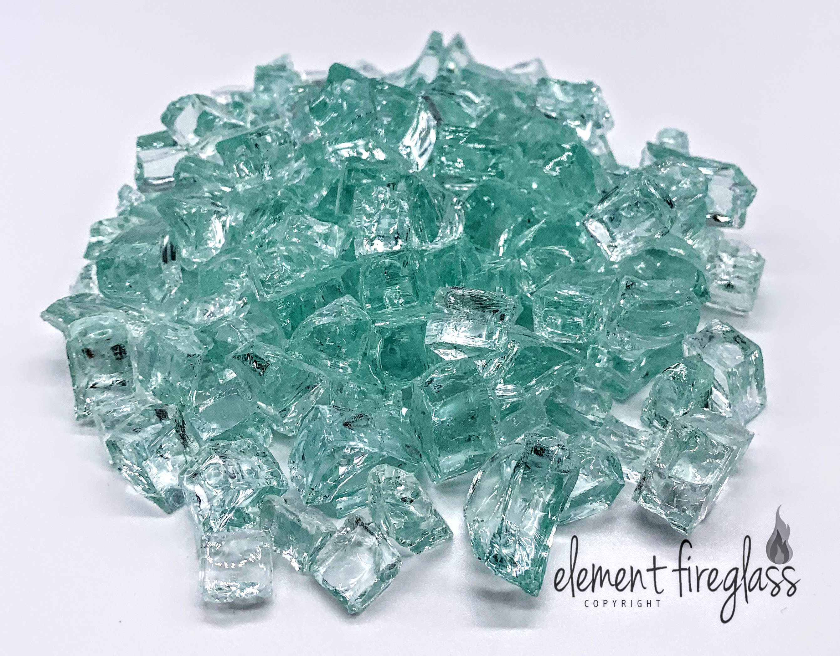 Element Aquamarine 1/2" Large Fire Pit Glass by Element Fire Glass 10lb. - image 1 of 2