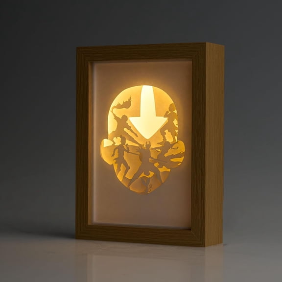 Element Boy 3D Papercut Night Light - Shadow Box Lamp, Home Office Desk Bedroom Decor, Gifts for Kids Boys Girls Men