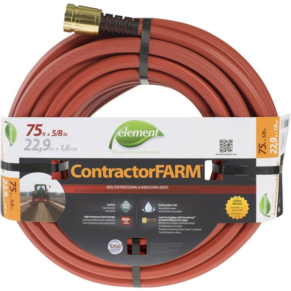 Element ContractorFARM 5/8" x 75' Commercial Water Hose