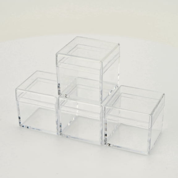Element Cube Storage Box with Lid (Fits 1-inch / 25.4 mm items), Jewelry Display and Storage Box, Party Decoration Box (4-Piece Set).