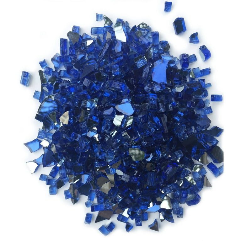 10 lb. Cobalt Blue Reflective Fire Glass 10 lb. Cobalt Blue Reflective Fire Glass