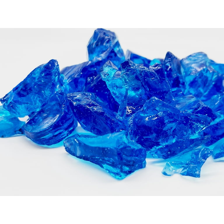Turquoise Fire Pit Glass Rocks, 1/2 Turquoise Fire Pit Glass Rocks, 1/2