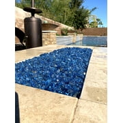 Element Fireglass 0.50" Pacific Blue Reflective Fire Glass, 10 lb