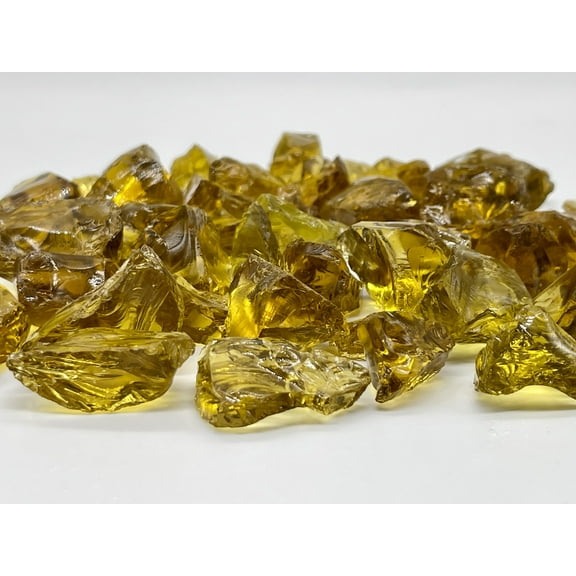 Element Fireglass 10 lbs. Large Crystal Amber Fire Glass