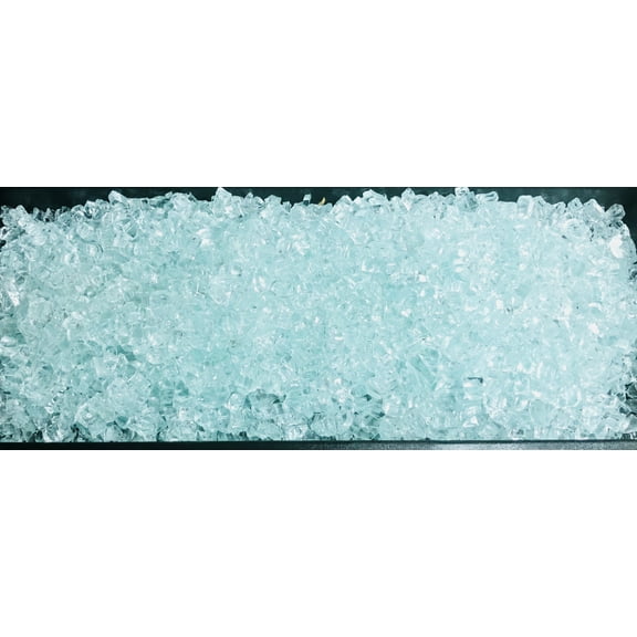 Element Fireglass Professional Grade 0.5 Clear with Slight Turquoise Tint Fire Glass Filler, 10 lbs