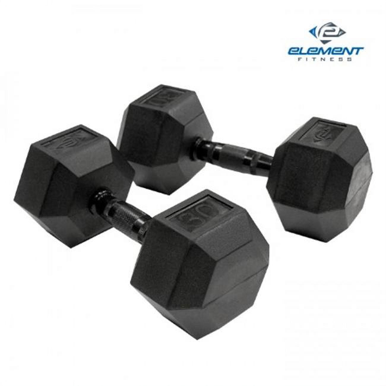 Element Fitness E 200 VRHEX 30 Virgin Rubber Commercial Hex Dumbbells Low Odor 30 lbs. Walmart