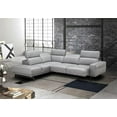 thumbnail image 1 of Element Grey Top Grain Leather Sectional Sofa Bed LHC J&M Davenport Contemporary, 1 of 6