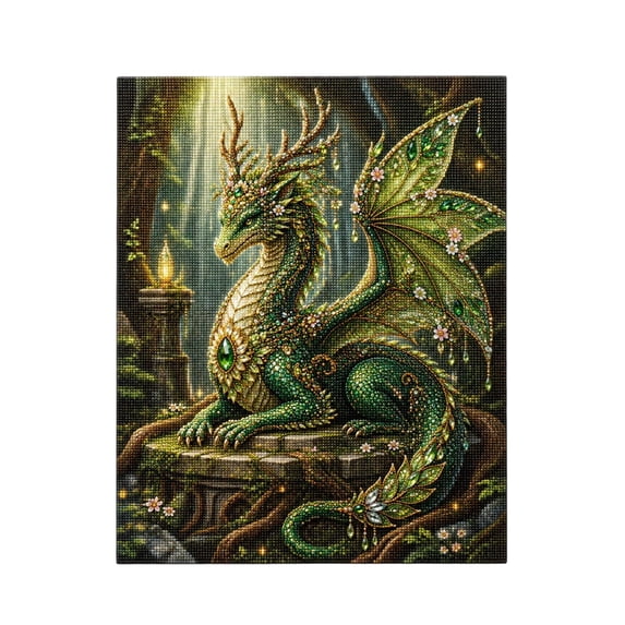 Element Guardian Dragon Diamond Art Painting Kit with 8-Inch Size and Intricate Fantasy Design, Large Mosaic Craft Supplies for Home Wall Decor and Adult Relaxation, Perfect