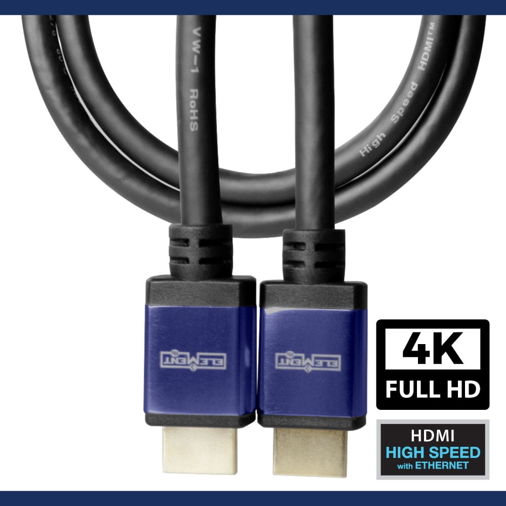 Element-Hz™ 4K HDMI Cable High Speed w/ Ethernet (Navy Ends = 8 Meters / 26.2ft)