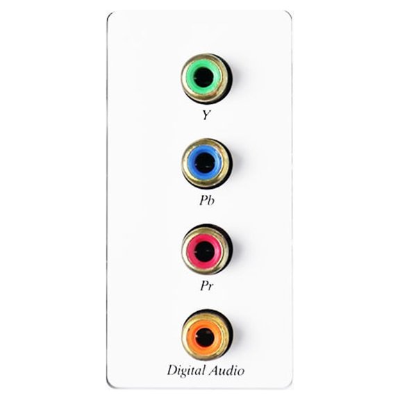 Element Hz Cat-5 Balun for Component Video & Digital Coax Audio Wall Plate (Pair, White)