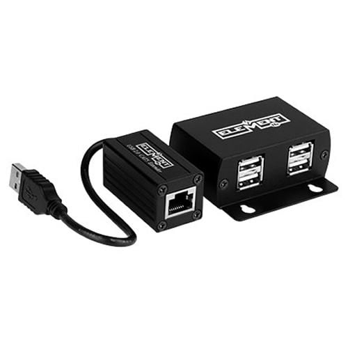 Element-Hz USB 2.0 Cat5e/6 Extender with 4-Port USB Hub, 60M (197 ft.)