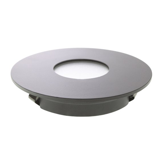 Element Lighting E3RFF-LB Flanged Aluminum Flat Lens Trim, 3-Inch, Black