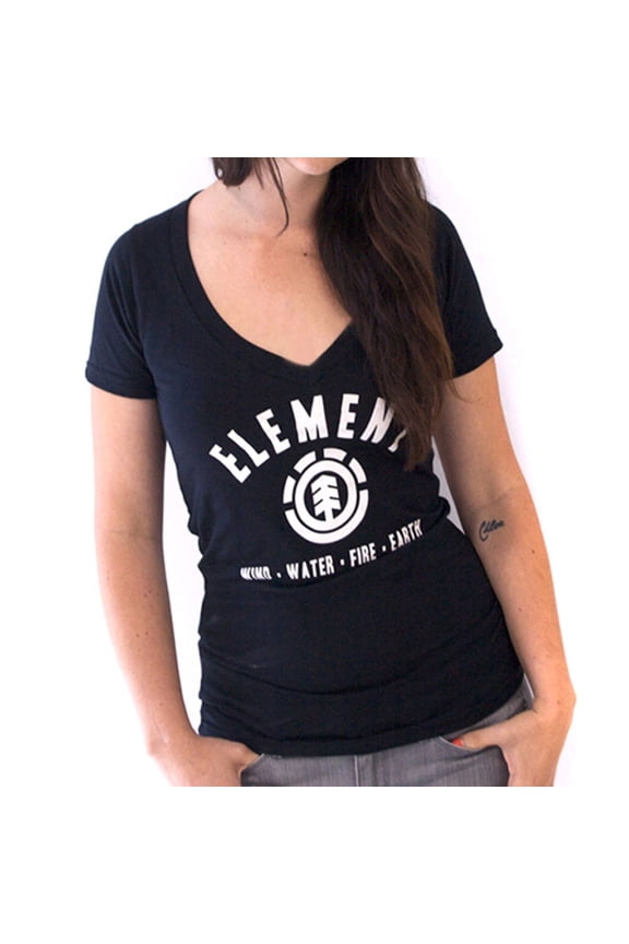 - Lock Up Black Juniors V-Neck T-Shirt - Medium