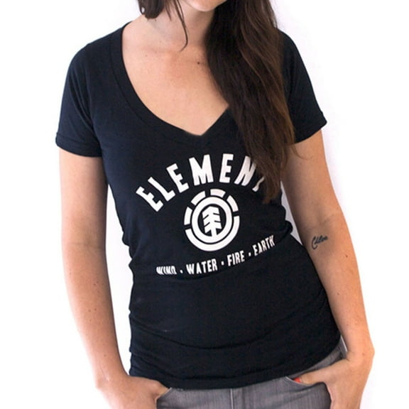 Element - Lock Up Black Juniors V-Neck T-Shirt - Small