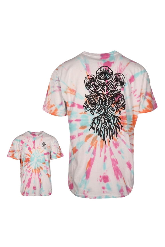 Men's T-Shirt White Multicolor Wander Tye-Dye S/S
