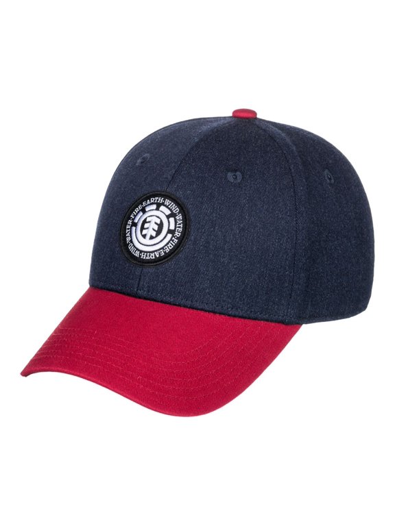 Mens Snapback Curve Cap ~ Treelogo 2 navy red