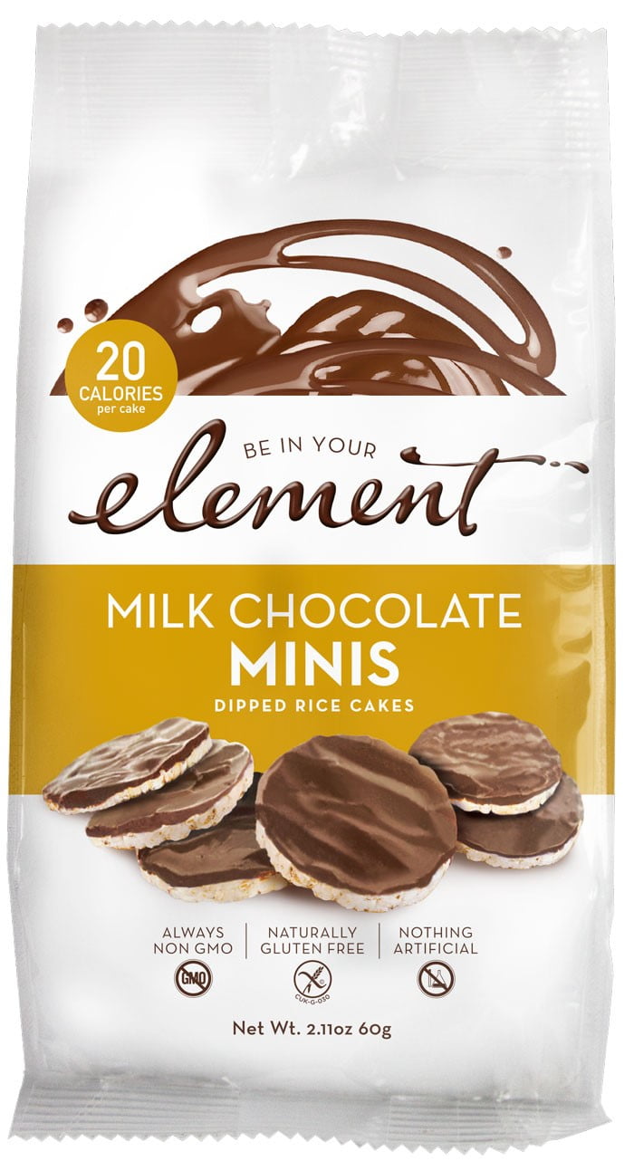 Element Milk Chocolate Rice Cakes Minis, 2.11 Oz