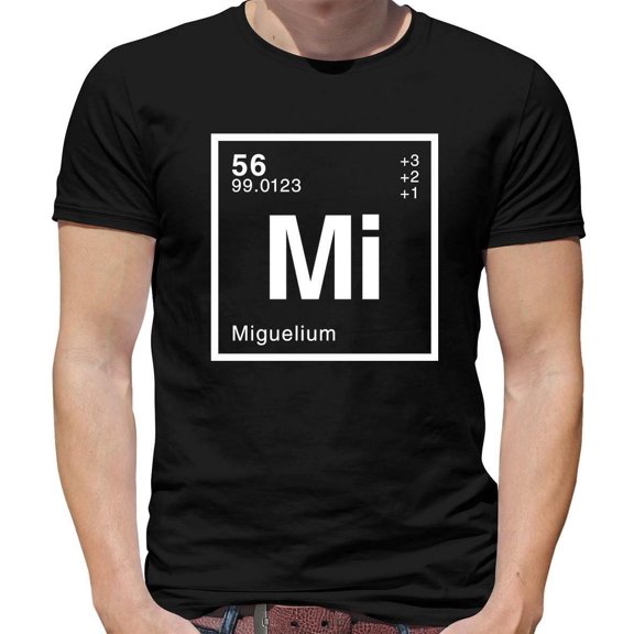 Element Name Miguel Mens T-Shirt - Surname - First Name - Physics - Science-Nerd