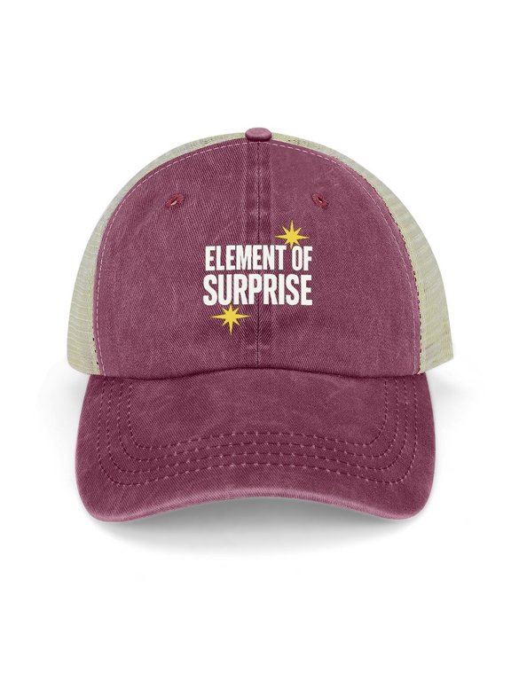Element Of Surprise Wine Red Trucker Hat for Men Women, Adjustable Mesh Back Baseball Cap