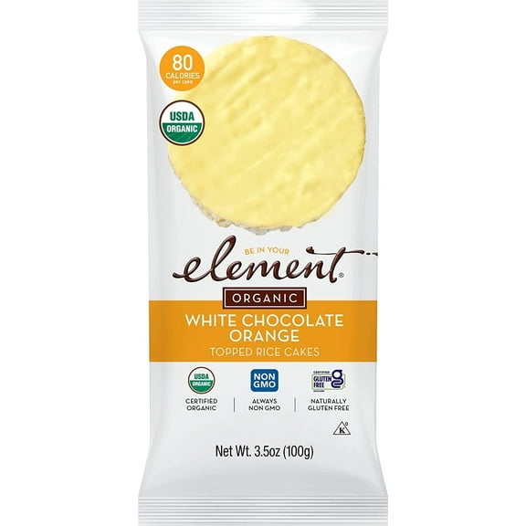 Element Organic Dipped Rice Cakes Vanilla Orange -- 3.5 oz Pack of 2