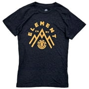 ELEMENT Skateboard Men's Mountain CA to NY Tee T-Shirt (Small, Black Heather)