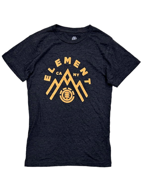 Skateboard Men's Mountain CA to NY Tee T-Shirt (X-Large, Black Heather)