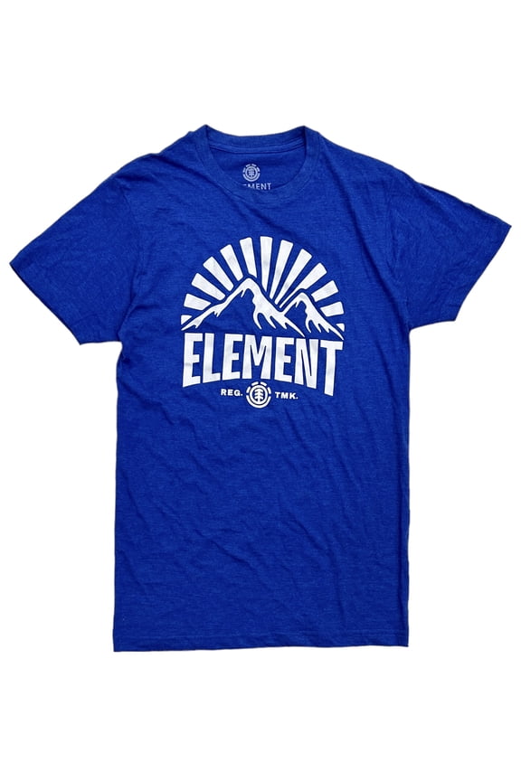 Skateboard Men's Mountain Logo Graphic Tee T-Shirt (Large, Blue Heather)
