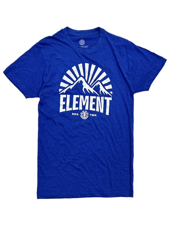 Skateboard Men's Mountain Logo Graphic Tee T-Shirt (Large, Blue Heather)