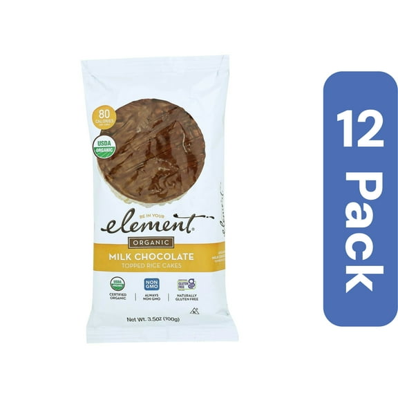 Element Snacks Rice Cake Milk Chocolate 3.5 oz (Pack Of 12)