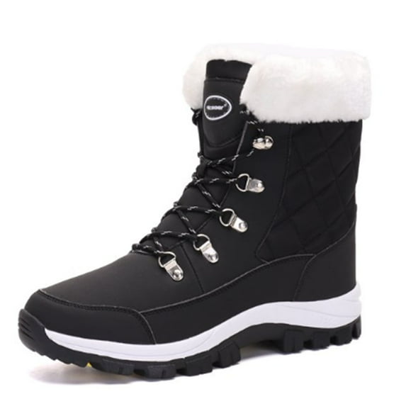 Element & Stitch Women's Winter Boots Outdoor Waterproof Snow Boots Warm Insulated Lace up Shoes