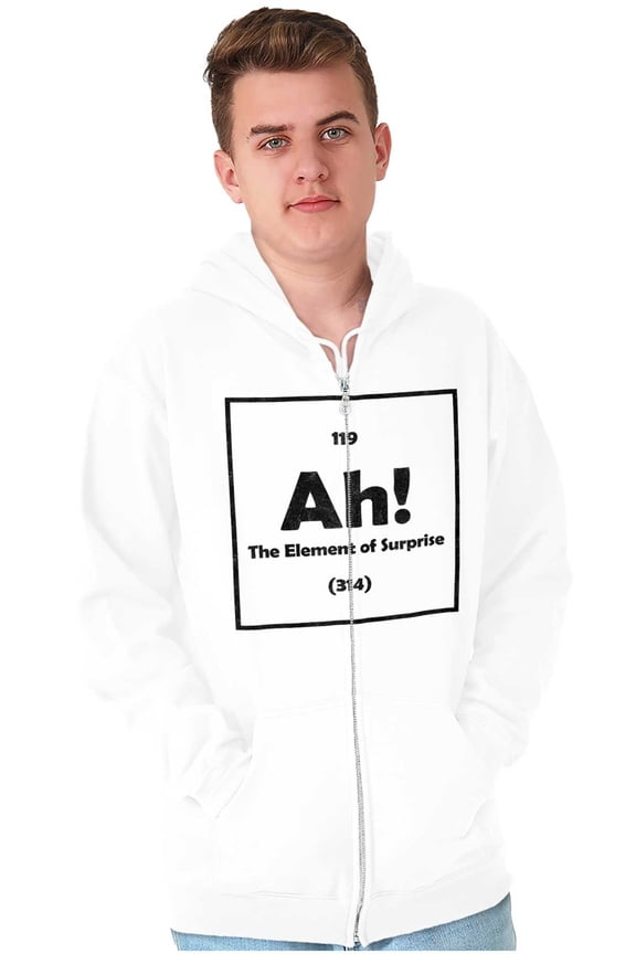 Element Surprise Ninja Science Nerdy Unisex Fleece Graphic Zip Up Hoodie Brisco Brands 4X
