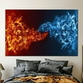 thumbnail image 1 of Element War Canvas Art, Red Vs Blue Wall Decor, Ice Heat Art, Abstract Wall Decor, Fire Vs Water War Wall Decor, Modern Poster, Canvas Wall Decor - Rolled Canvas, 1 of 6