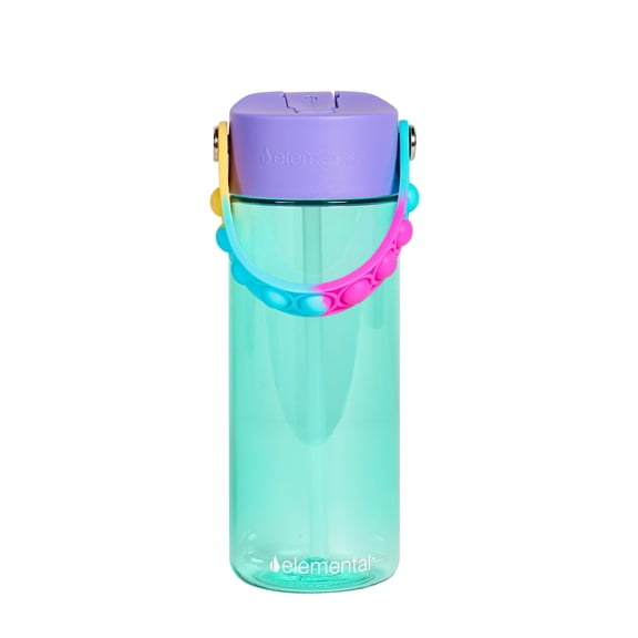 Elemental® 18oz. Splash Pop Fidget Bottle 18oz. - Poppin Blue Tie Dye