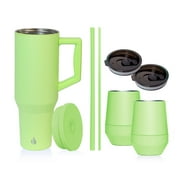 Elemental 40oz Commute 'n Chill Gift Set, Mother's Day Gifts to Her, Gifts for Women, 40 oz Tumbler with Handle and Straw + 10 oz Coffee Tumbler, Stainless Stee