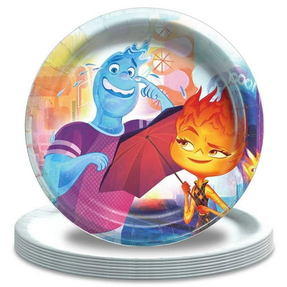 Elemental Paper Plates Birthday Decorations Party Supplies Tableware Disposable Dinnerware