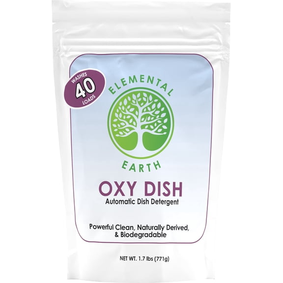 Elemental Earth Concentrate Dishwasher Detergent Pods, 40 Count