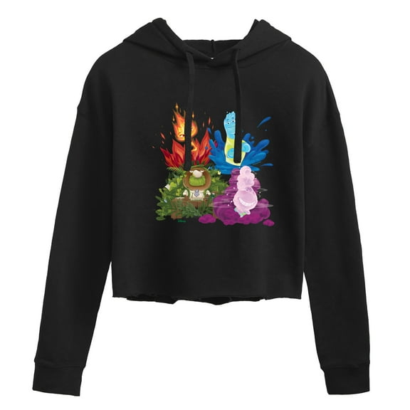 Elemental - Elemental Group Graphic - Juniors Cropped Pullover Hoodie