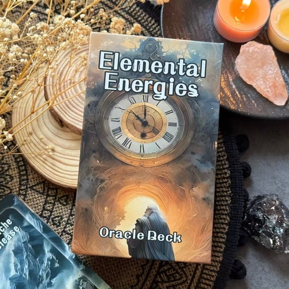 Elemental Energies Oracle Cards Deck, 78 Cards with Durable Box for Self-discovery and Reading, 12*7cm, Card Games