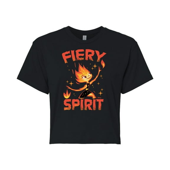 Elemental - Fiery Spirit - Juniors Cropped Cotton Blend T-Shirt