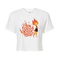thumbnail image 1 of Elemental - Find Your Fire Ember - Juniors Cropped Cotton Blend T-Shirt, 1 of 5