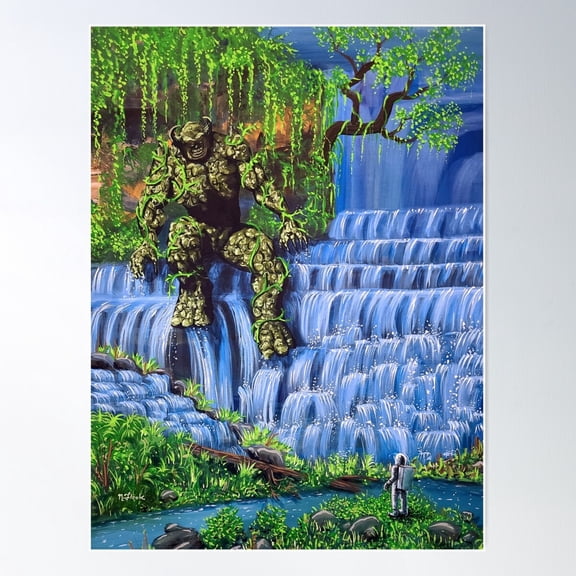 Elemental Gods Series #3 - Earth Poster Wall Art, Modern Wall Decor For Living Room Bedroom, 12x18 UNFRAMED