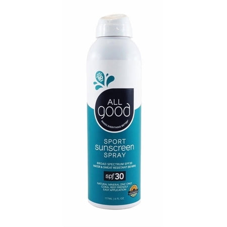Elemental Herbs All Good Sunscreen Spray Sport 30 SPF 6 oz Spray