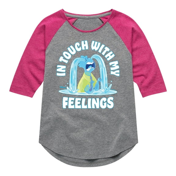 Elemental - In Touch With My Feelings - Toddler & Youth Girls Raglan Graphic T-Shirt