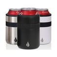 thumbnail image 1 of Elemental Insulated Can Cooler, Triple Wall Stainless Steel Can Cooler Insulator - Drink Cooler Cup for 12oz Regular Beer, Soda, Sparkling Water - Black, 1 of 9