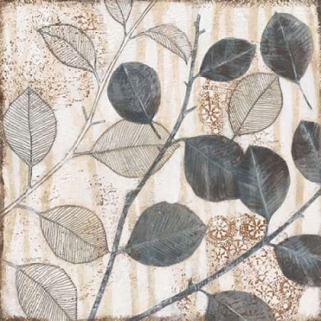Elemental Leaves 1 Canvas Art - Norman Jr Wyatt (24 x 24)